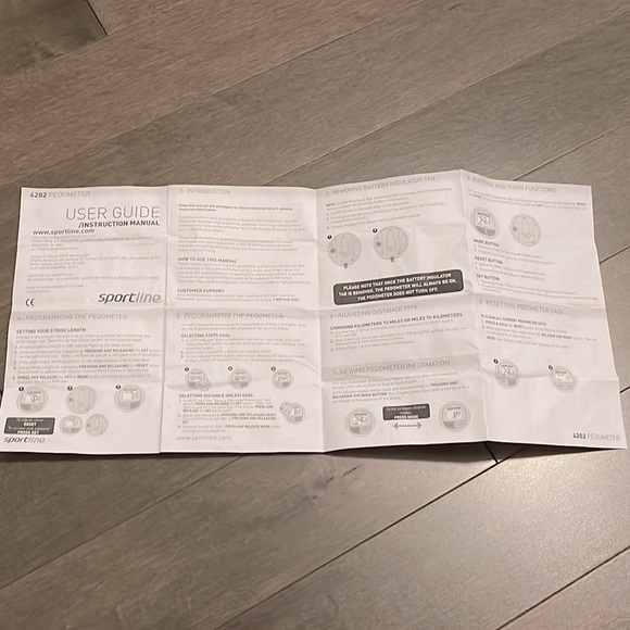 SPORTLINE 4202 Pedometer with Instruction Manual, Exercise Counter Walking Sport - Picture 4 of 5